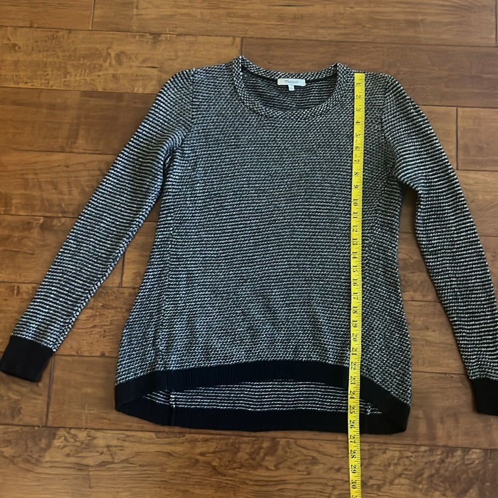 Madewell Crewneck Knit Sweater Marled Black Size S - Picture 6 of 10